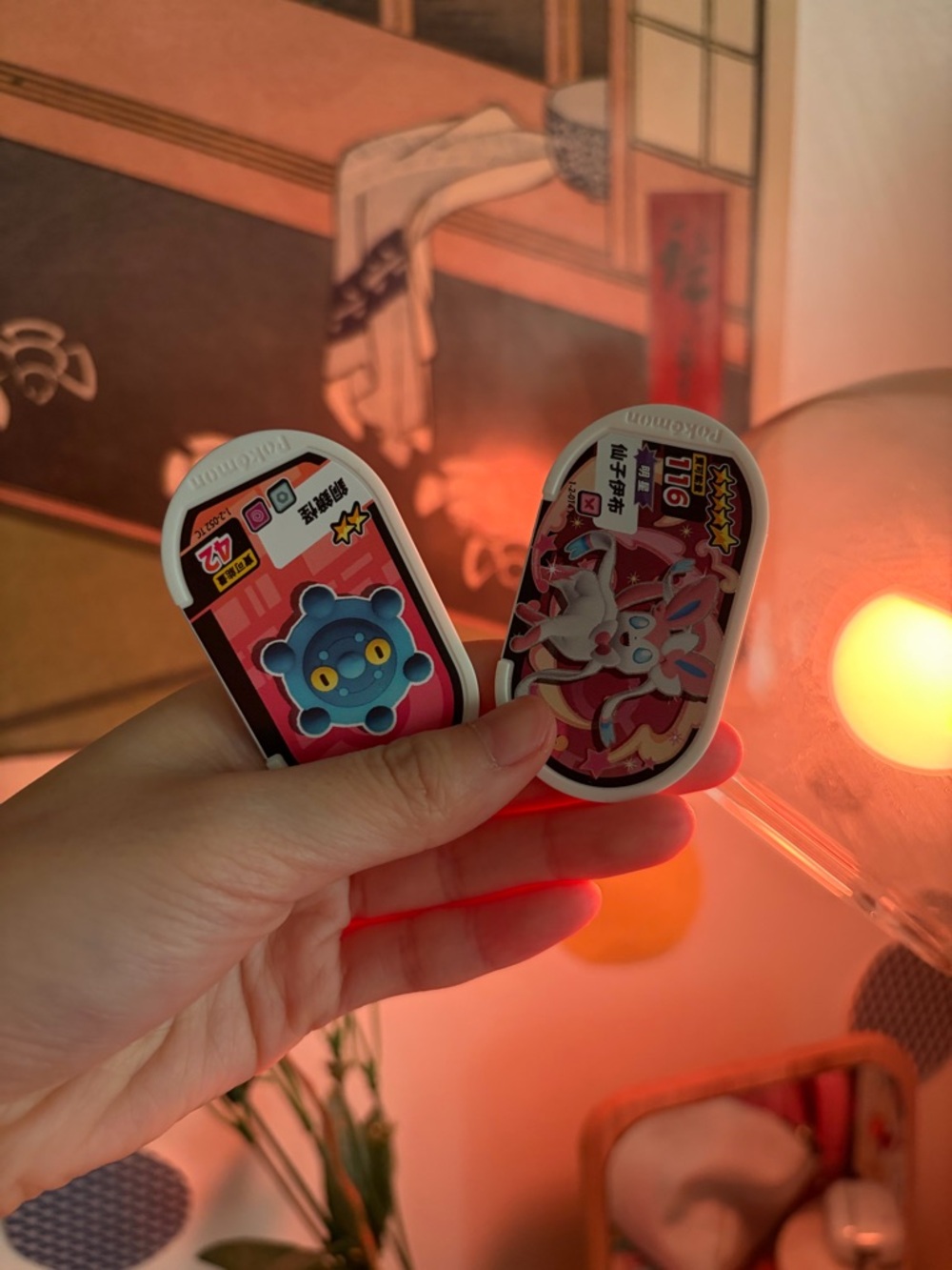 TRETTA Collectible Game Chips - Pink/White Sylveon & Bronzor Set